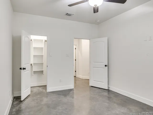 an empty room with a window