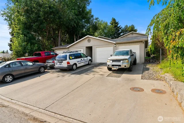 a car parked in front of a house