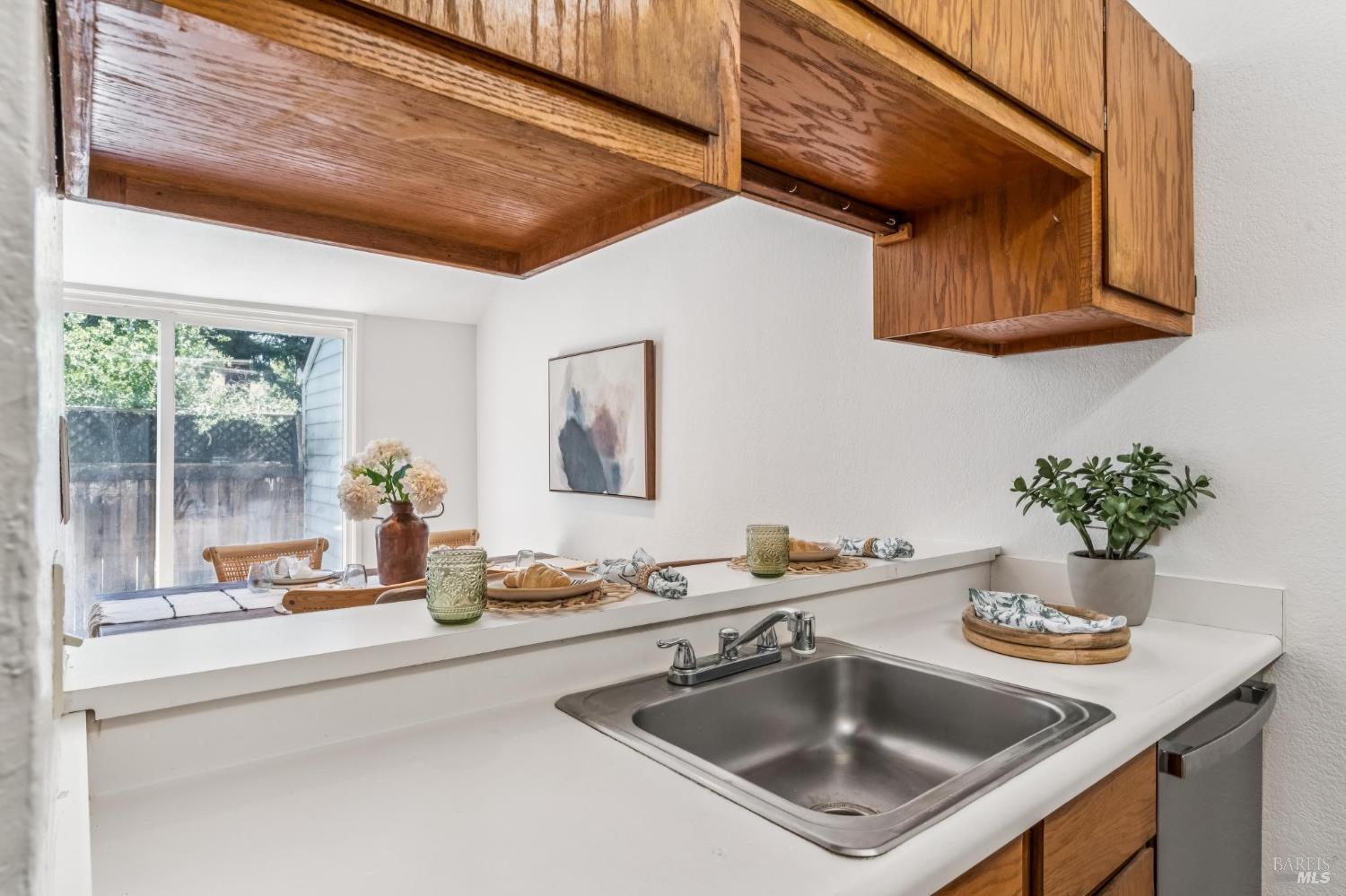 230 Courtyards East Windsor, CA 95492 - Photo 6 of 22 a kitchen with a sink and a potted plant