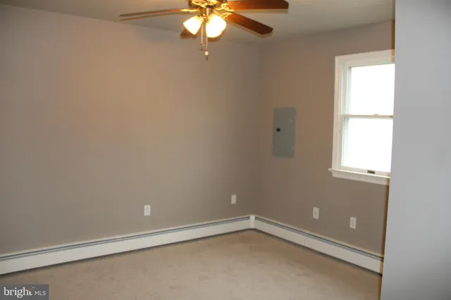 an empty room with a window