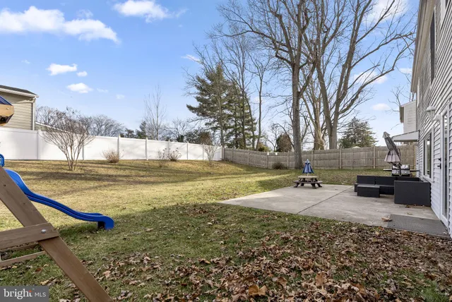 a view of a playground with a slide