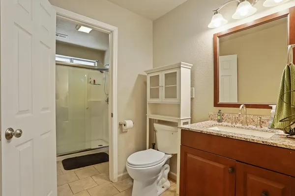 a view of a hallway with front door