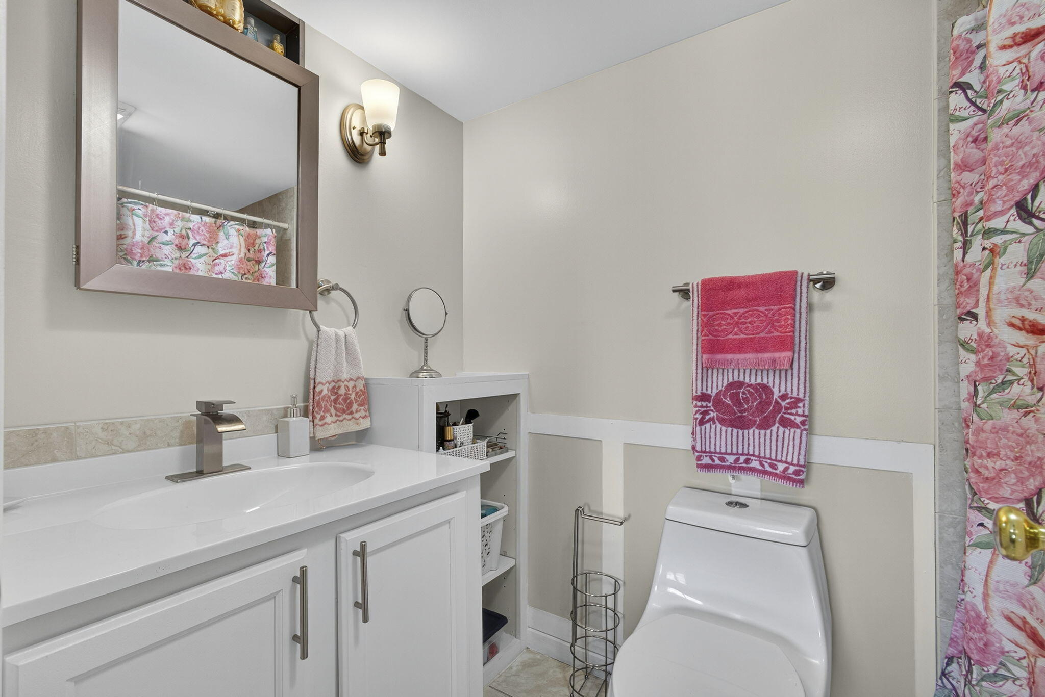 12001 Poinciana Boulevard, Unit 204 Royal Palm Beach, FL 33411 - Photo 35 of 42 a bathroom with a sink toilet vanity and vanity