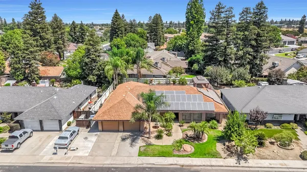 an aerial view of multiple house