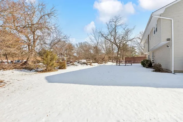 a view of road and snow