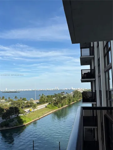 a view of ocean from a balcony