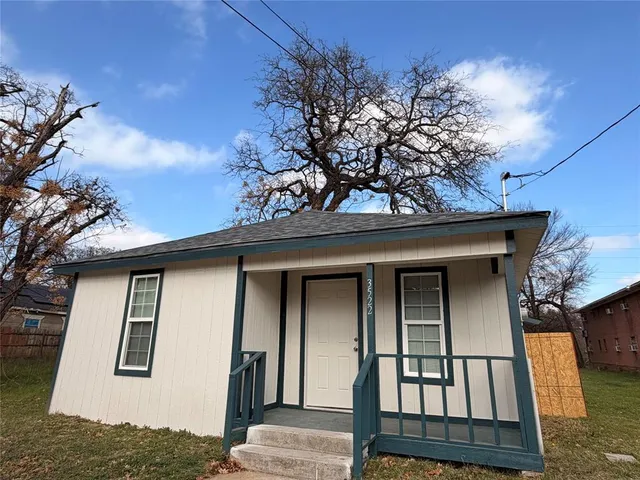a front view of a house