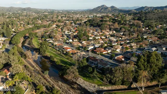 a view of city and mountain