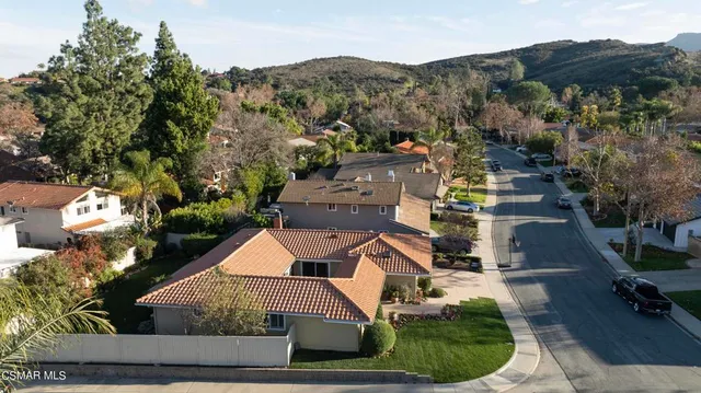 an aerial view of multiple houses