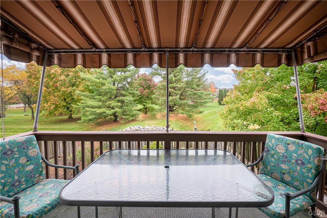 959 Barnside Road Allentown, PA 18103 - Photo 14 of 33 2nd Floor deck with awning overlooking back open t