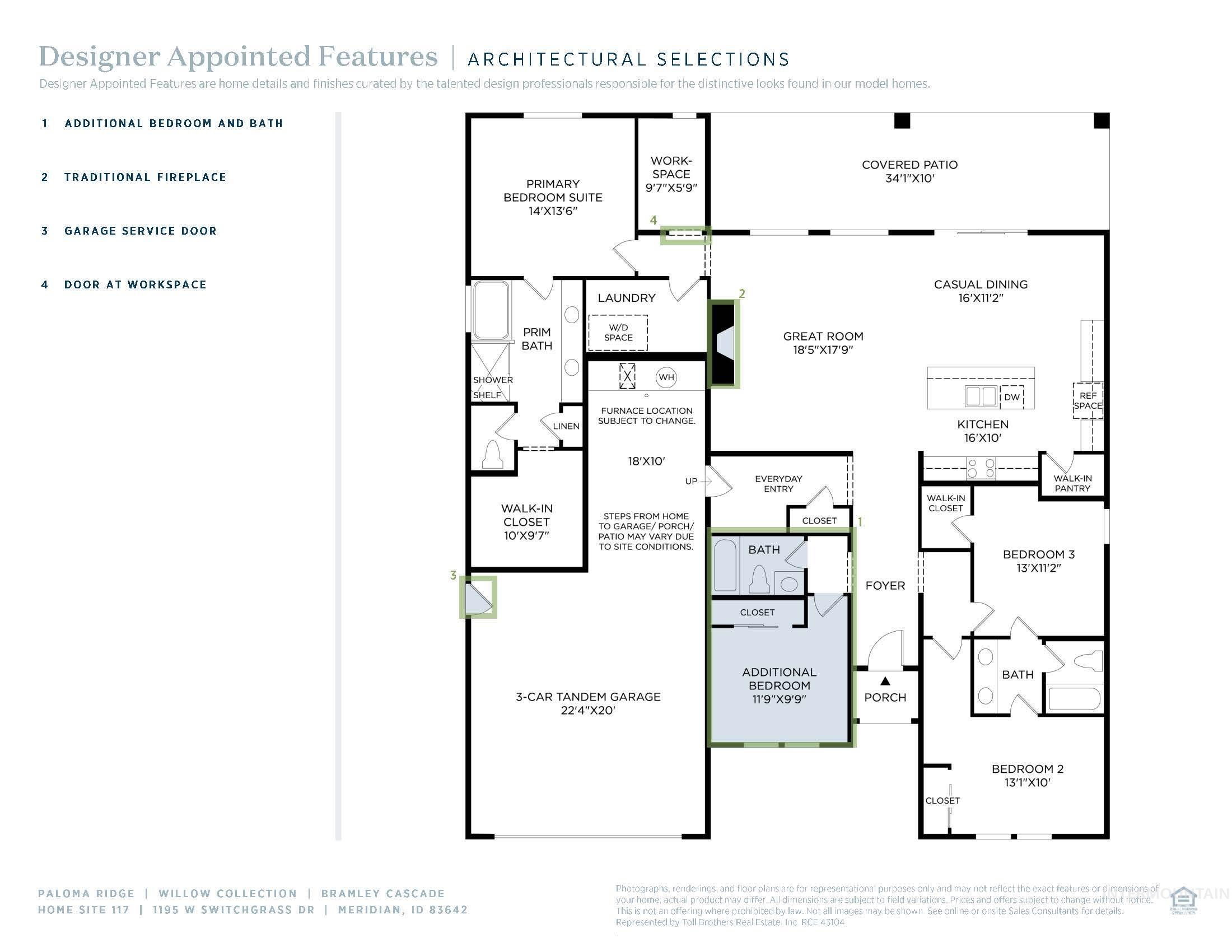 1195 West Switchgrass Drive Meridian, ID 83642 - Photo 22 of 22 View of floor plan / room layout