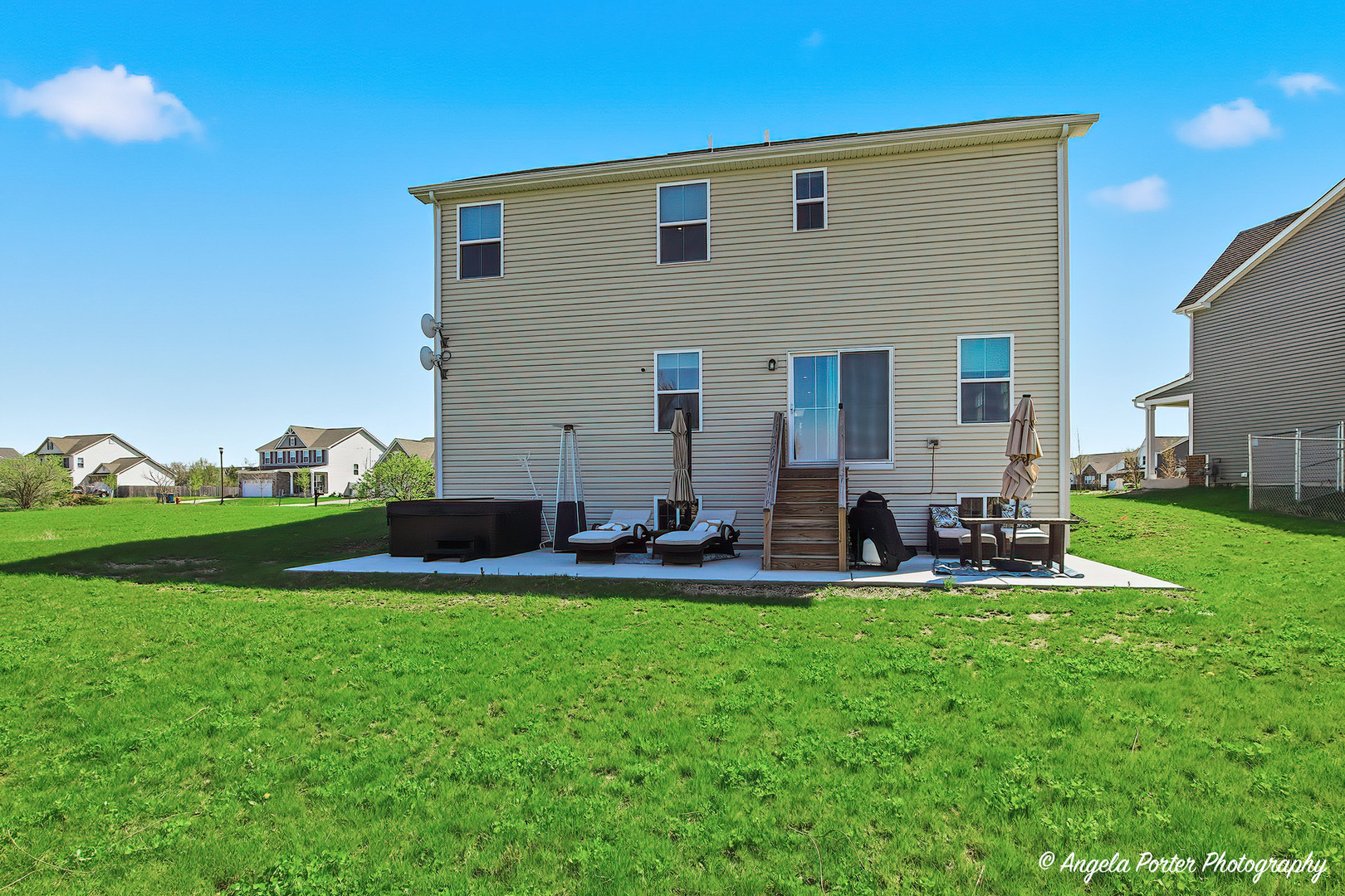 7443 Alexandra Lane Union, IL 60180 - Photo 32 of 39 a front view of house with yard and outdoor seating
