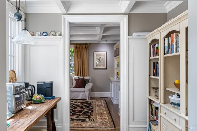 a bathroom with a sink double vanity and a mirror