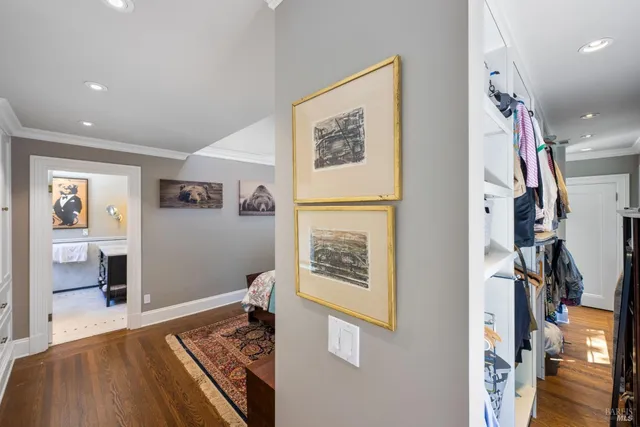 a view of yard with swimming pool and sitting area