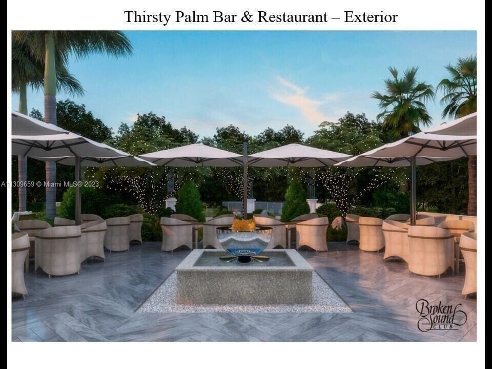 6688 Northwest 25th Court Boca Raton, FL 33496 - Photo 63 of 64 a backyard of a house with table and chairs potted plants