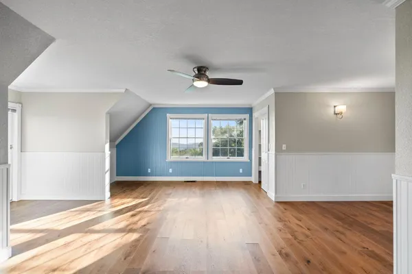 a view of a city with an ocean view