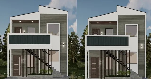 a view of a house with a porch