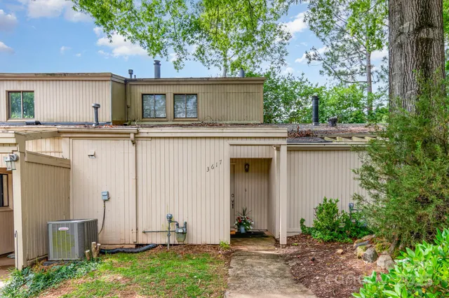 a house view with a garden space