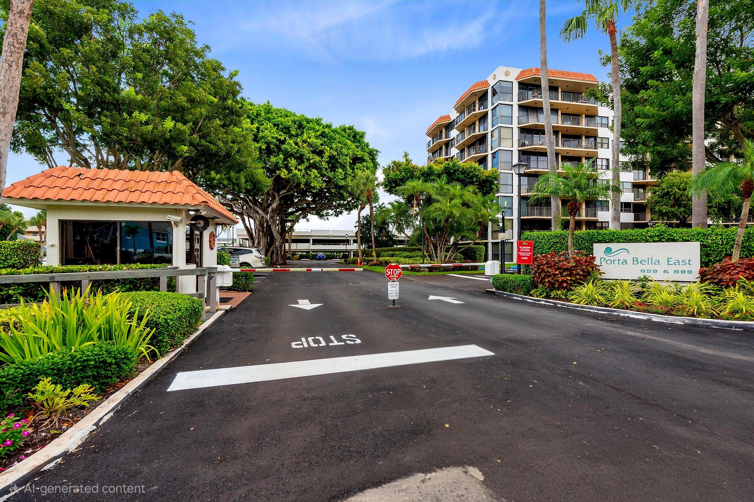 859 Jeffery Street, Unit 311 Boca Raton, FL 33487 - Photo 32 of 32 a front view of a building with garden and trees