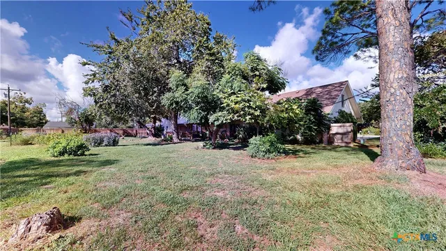 a front view of house with yard and trees