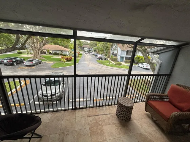 a city view from a balcony