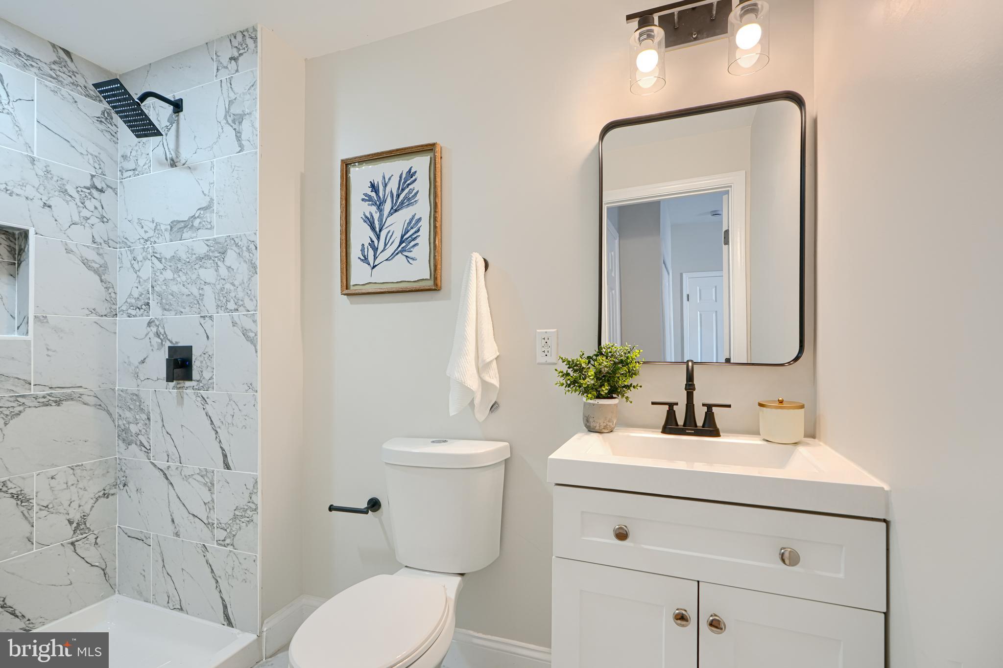 2126 Oakland Road Baltimore, MD 21220 - Photo 39 of 53 a bathroom with a toilet sink and mirror