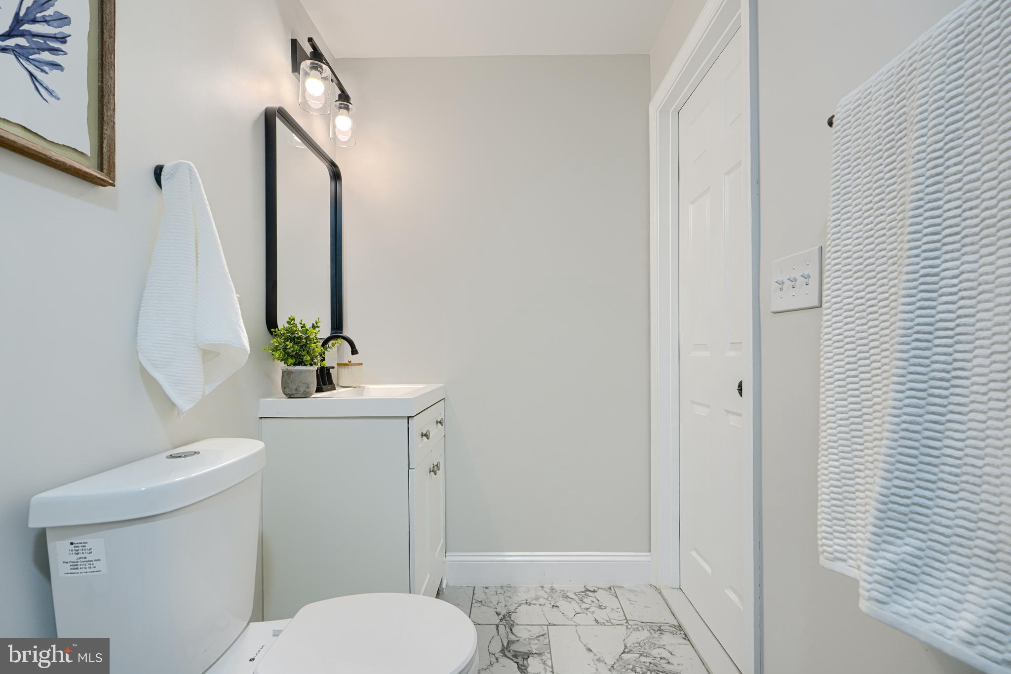 2126 Oakland Road Baltimore, MD 21220 - Photo 41 of 53 a white toilet sitting next to a bathroom sink
