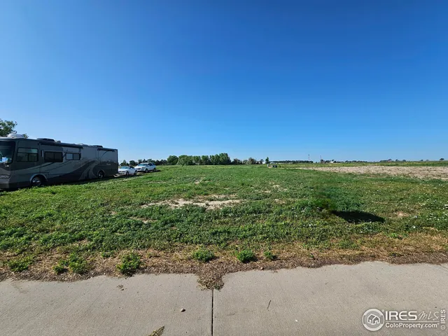 a view of a field with an ocean