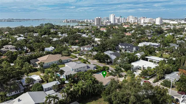 an aerial view of multiple house