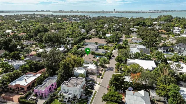 an aerial view of multiple house