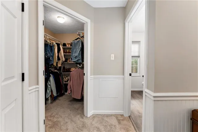a view of a closet area