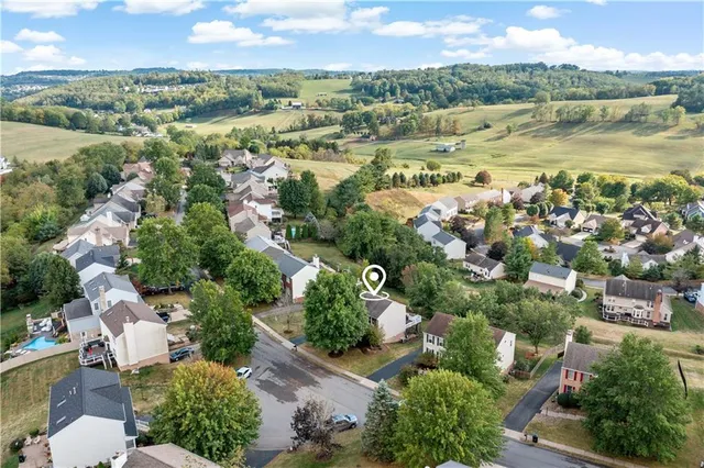 an aerial view of multiple house