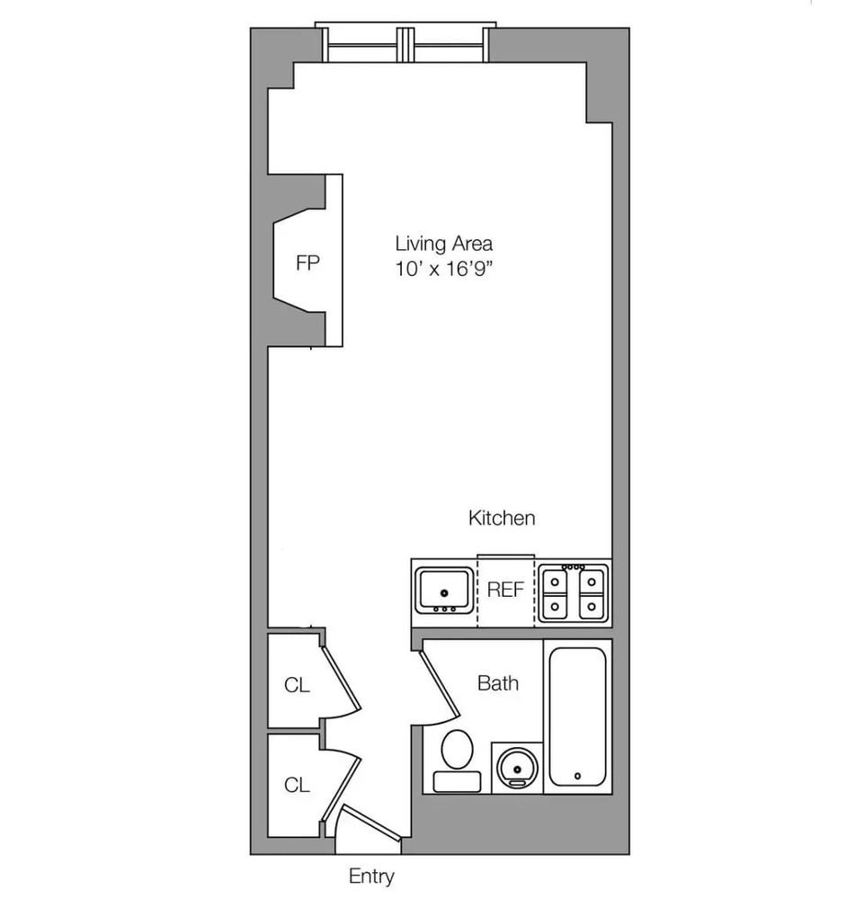 210 East 21st Street, Unit 6B Manhattan, NY 10010 - Photo 6 of 6 a picture of a bench in a building