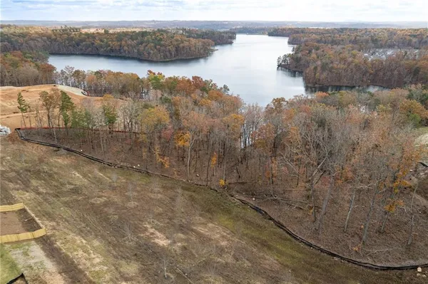 a view of lake with mountain