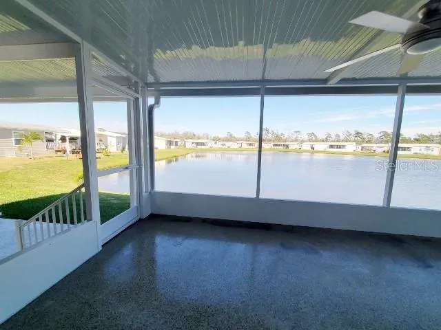 a view of an ocean from a window