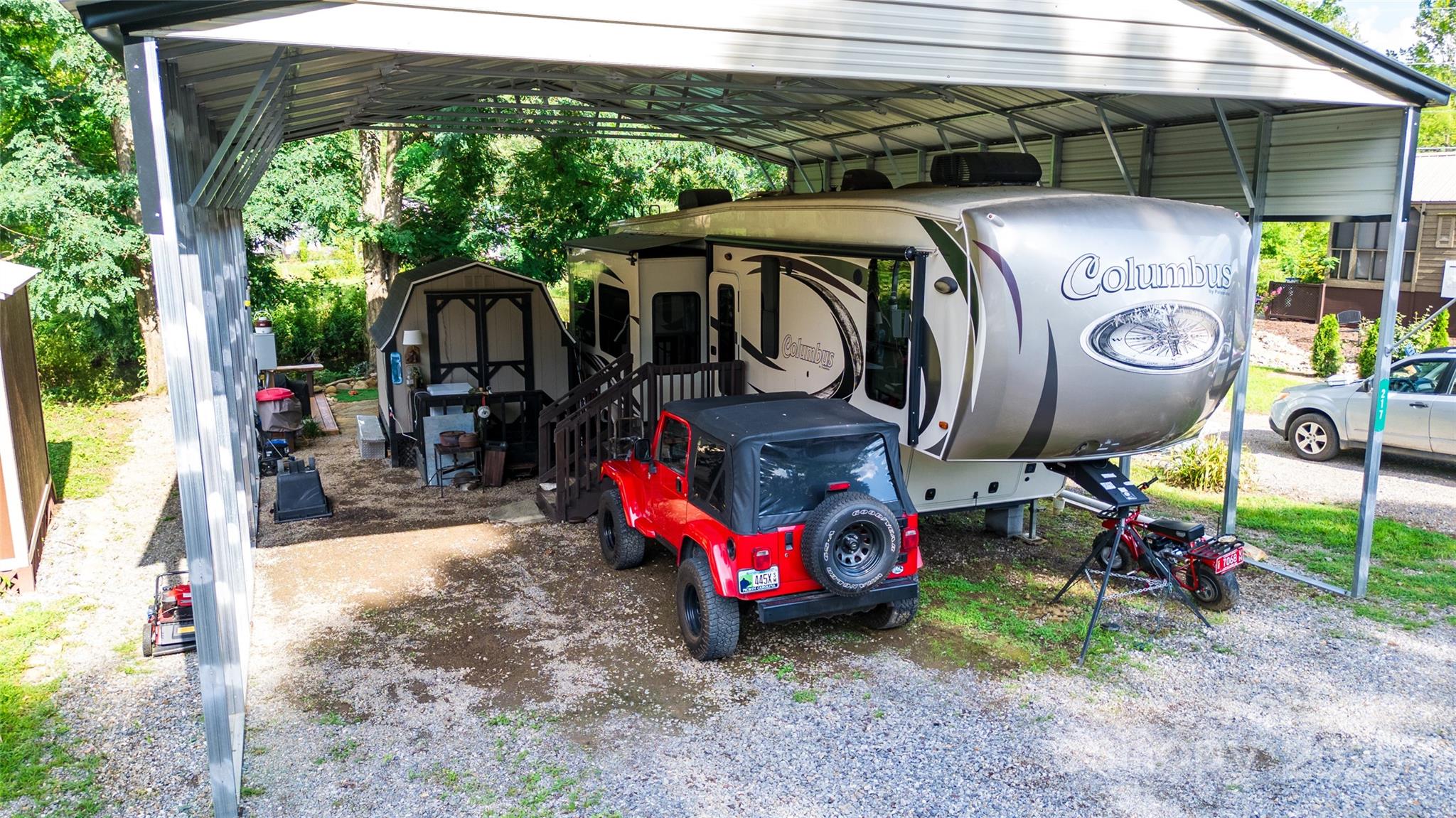 217 Mallard Loop Waynesville, NC 28785 - Photo 1 of 11 a view of a car garage
