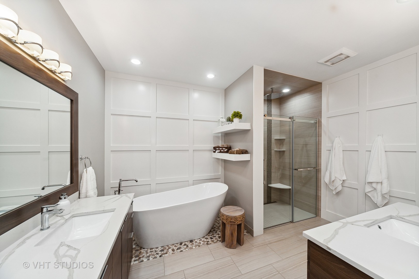 1010 Gladish Lane Glenview, IL 60025 - Photo 11 of 28 a bathroom with a granite countertop sink mirror toilet and bathtub