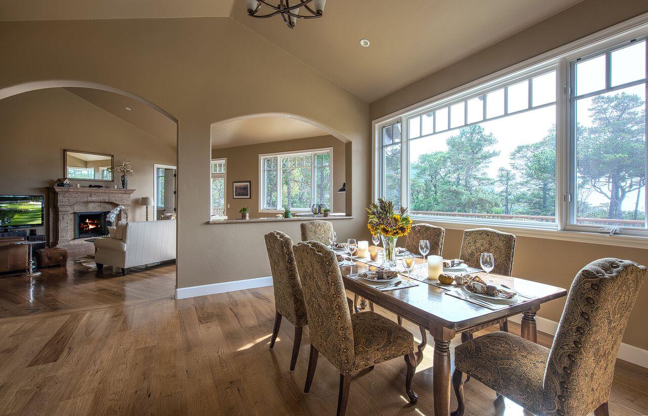 62 Corona Road Carmel, CA 93923 - Photo 12 of 28 a view of a dining room with furniture window and wooden floor