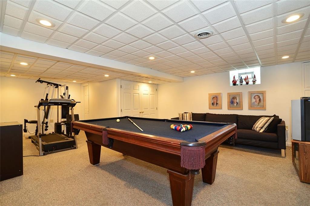 10550 Grubbs Road Wexford, PA 15090 - Photo 19 of 25 Lower level game room offers plenty of space for exercise equipment or make it into a movie room! There is also a full bath off of the game room.