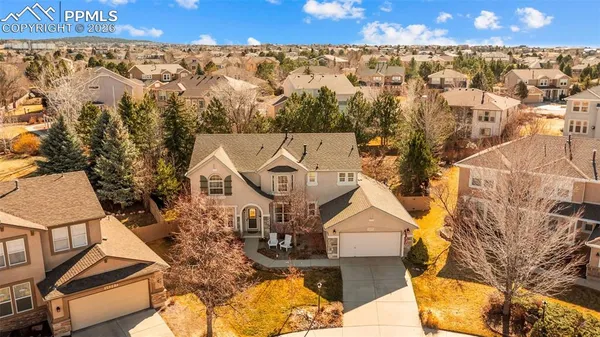 an aerial view of multiple house