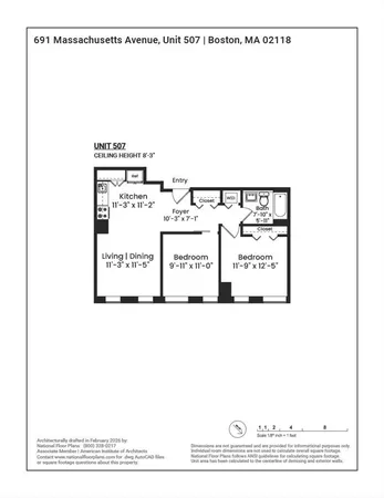 $3,800 | 691 Massachusetts Avenue, Unit 507, Boston, MA 02118