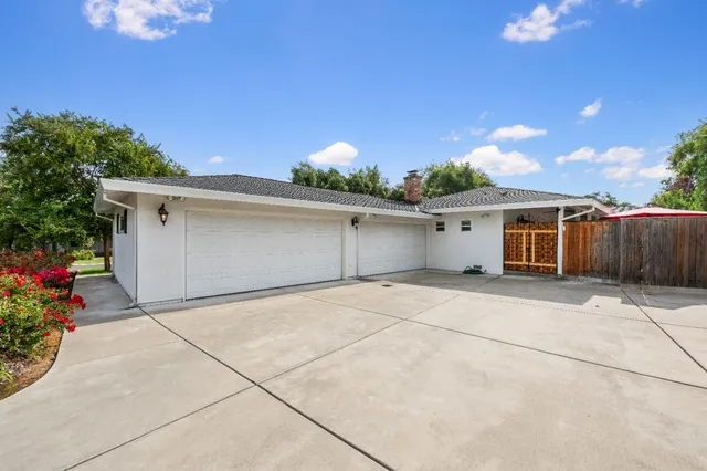 front view of a house with a garage
