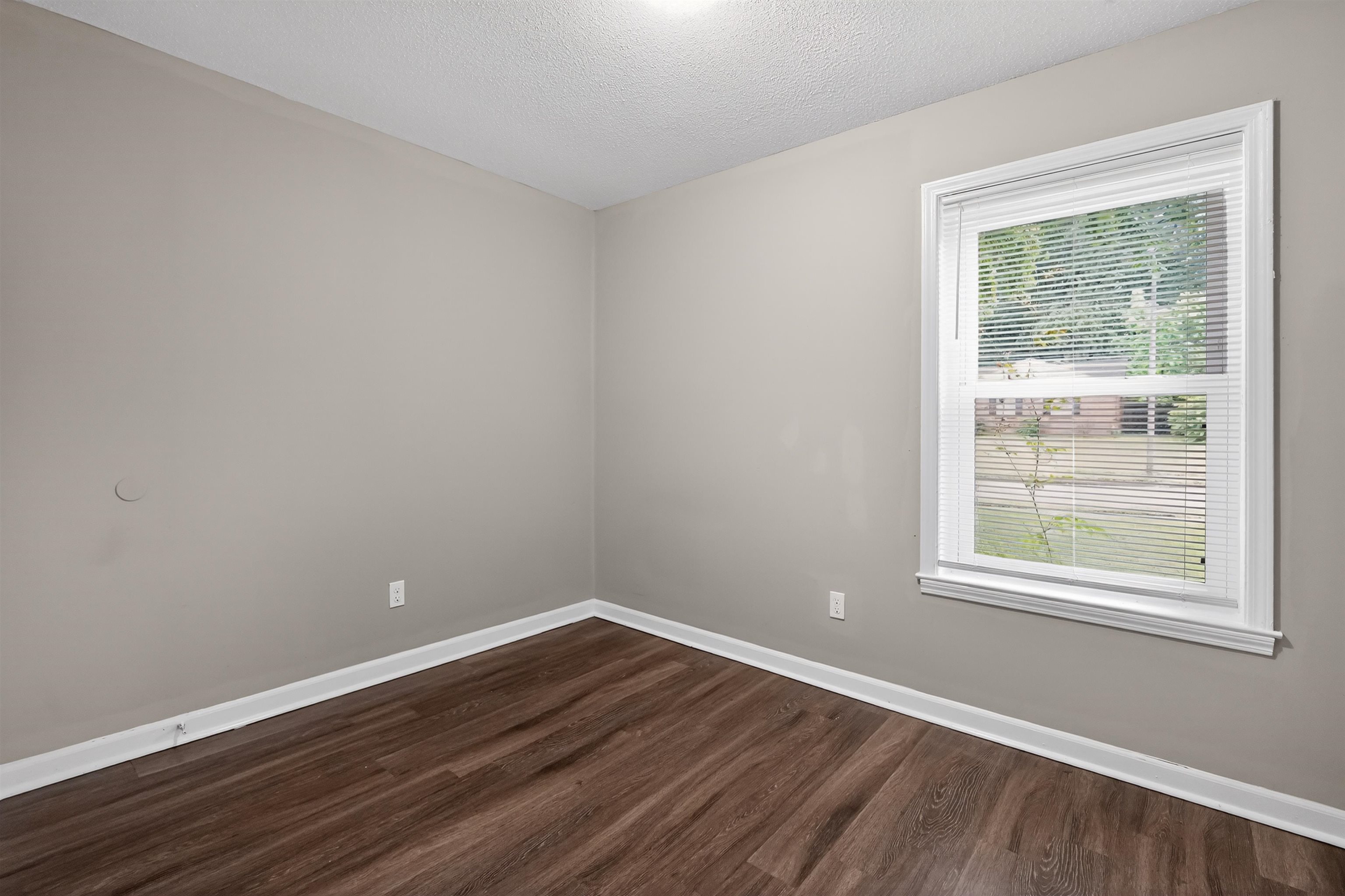 3152 Mackham Avenue Memphis, TN 38118 - Photo 7 of 16 Bright room featuring a single window with blinds, wood-finish flooring, and light neutral wall tones