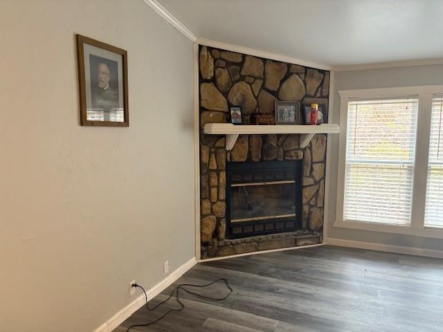 616 Gibson Trail Jasper, GA 30143 - Photo 5 of 15 a view of an empty room with wooden floor fireplace and a window