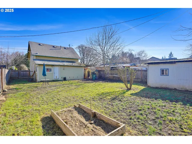 a backyard of a house
