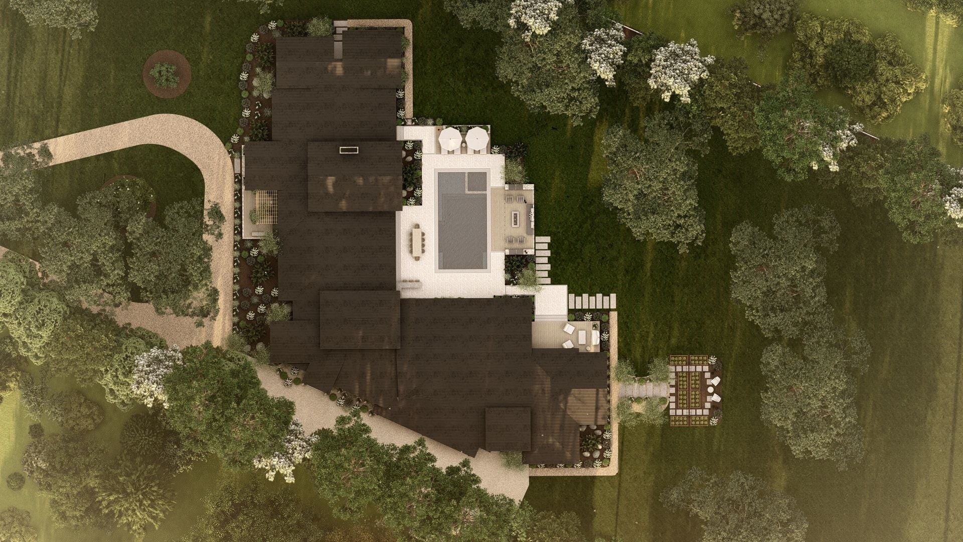 2 Peach Hollow Road Franklin, TN 37064 - Photo 24 of 29 an aerial view of residential houses with outdoor space