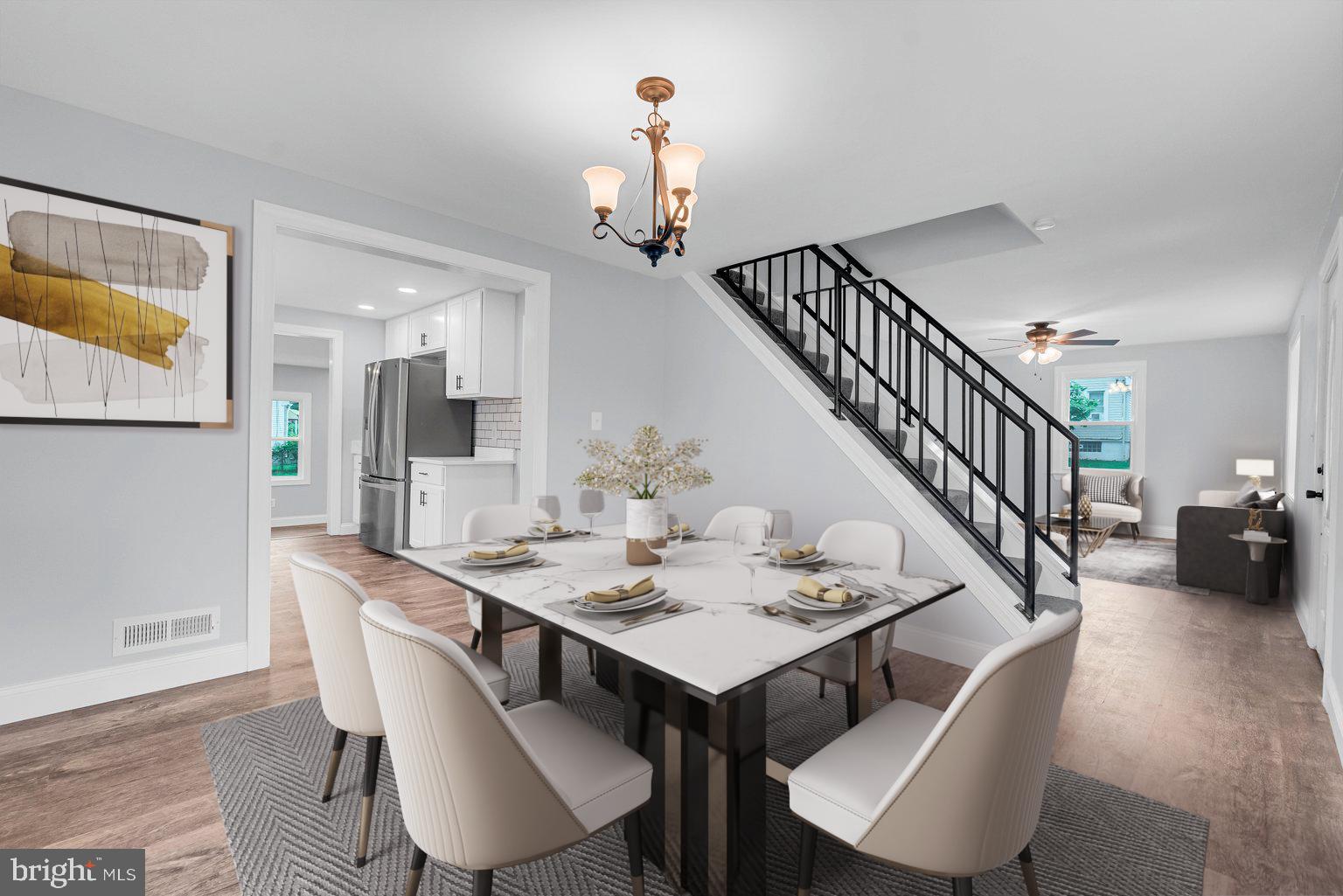 1400 Spring Avenue Rosedale, MD 21237 - Photo 4 of 32 Virtually staged dining room