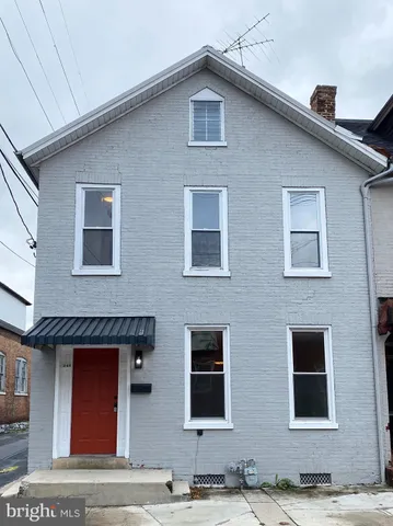 a front view of a building