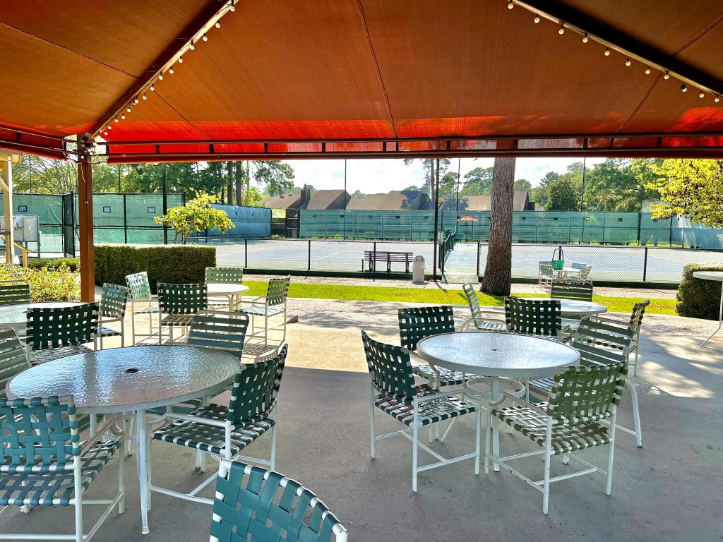 13151 Walden Road, Unit 142 Montgomery, TX 77356 - Photo 42 of 50 a view of backyard with swimming pool and outdoor seating