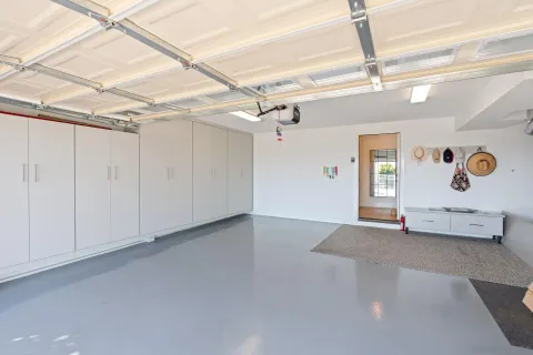 front view of building with a street